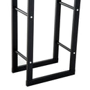 Portalegna Legnaia in Ferro 60x25x100 cm da Interno Max 100Kg  Nero