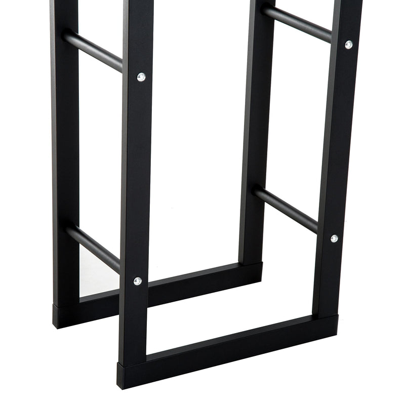 Portalegna Legnaia in Ferro 60x25x100 cm da Interno Max 100Kg  Nero