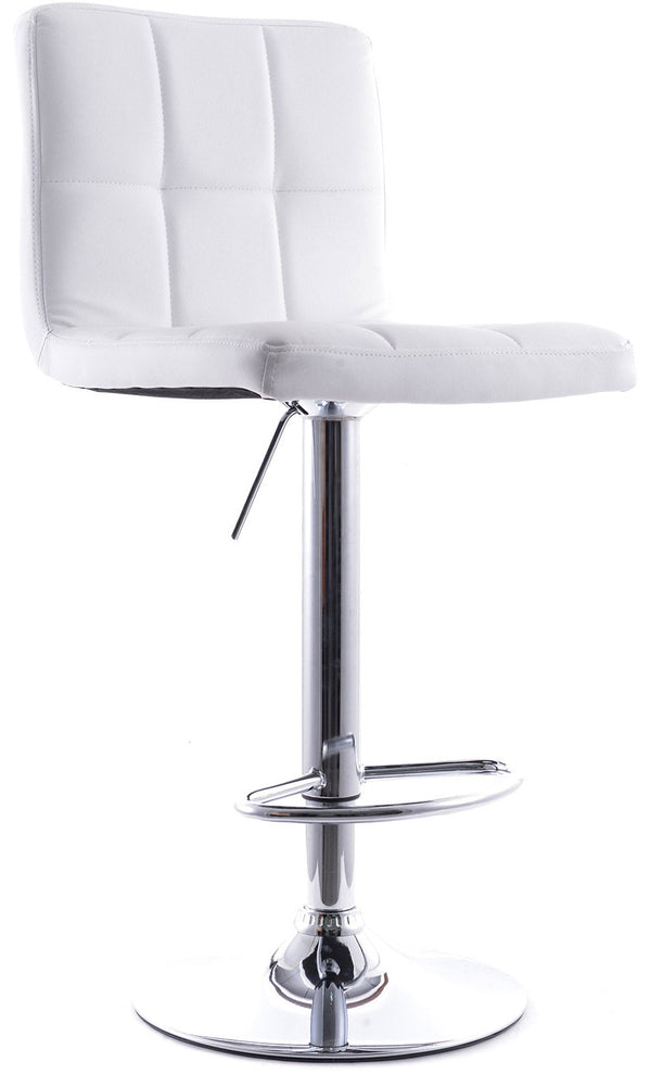 Sgabello con Alzata a Gas e Seduta Girevole in Similpelle Vandi Bianco online