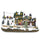 Villaggio Natalizio Innevato 37x16x18 cm con Luci Suoni e Movimento