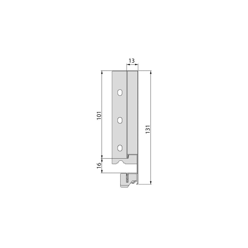 Cassetto Esterno Vertex 40 Kg H131 mm P 350 Grigio Antracite Acciaio Emuca