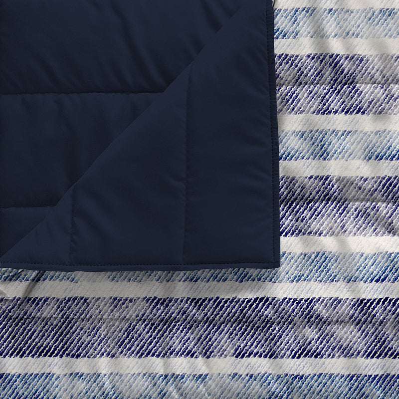 Trapuntino Estivo in Microfibra 100 gr con Stampa Jeans Stripes Basic Varie Misure