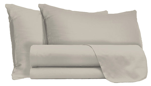 prezzo Set Lenzuola Matrimoniale Sopra Sotto e Federe Tinta Unita Grigio