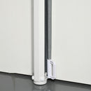 Cancelletto per Cani Estensibile 115x82,5 cm in Poliestere e Acciaio Bianco e Grigio   