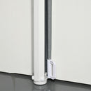 Cancelletto per Cani Estensibile 115x82,5 cm in Poliestere e Acciaio Bianco e Grigio   