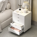 Cassettiera da Ufficio 50x40x67,5 cm con 5 Cassetti per Documenti A3 Ruote e Blocco Bianco      