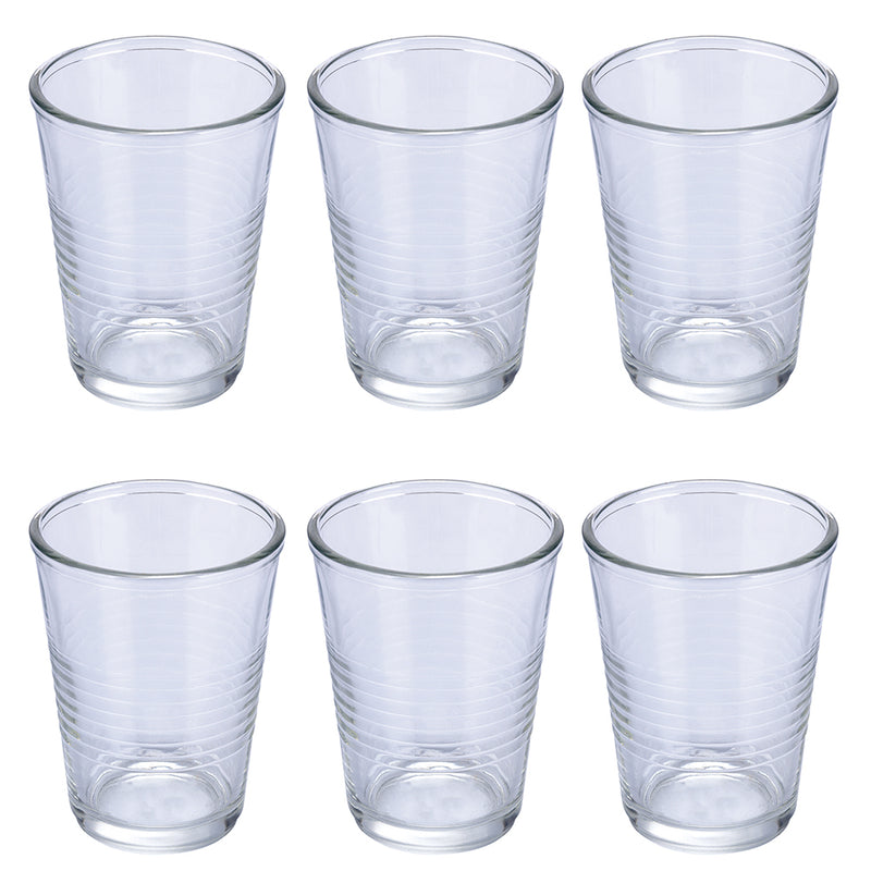 Set 6 Bicchieri Acqua Glace Party in Vetro VdE Tivoli 1996 Trasparente