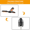 Stufa Alogena 3 Livelli per Ombrellone 100x100x8,5 cm 2000W Bracci Pieghevoli Nera