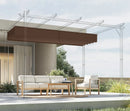 Tetto di Ricambio per Pergola Gazebo da Giardino 300x400 cm in Poliestere Caffè