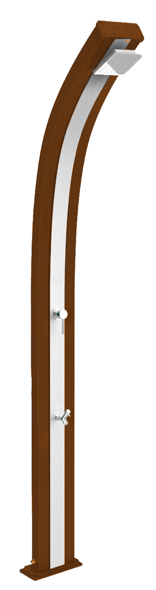 Doccia Solare da Esterno Giardino 30L Miscelatore e Lavapiedi Arkema Spring Fascia Inox Oro Van Gogh prezzo