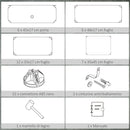 Scarpiera Modulare 45x36,5x108 cm 6 Cubi in Plastica e Acciaio Bianco