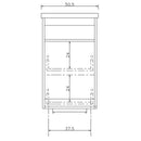 Mobile Lavatoio 50,5x50,5x87 cm 2 Cassetti Montegrappa Novella Dipiù Antracite