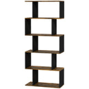 Libreria 5 Ripiani 70x29,5x163 cm in Legno Marrone Rustico