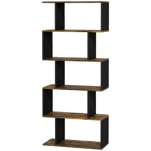 Libreria 5 Ripiani 70x29,5x163 cm in Legno Marrone Rustico prezzo