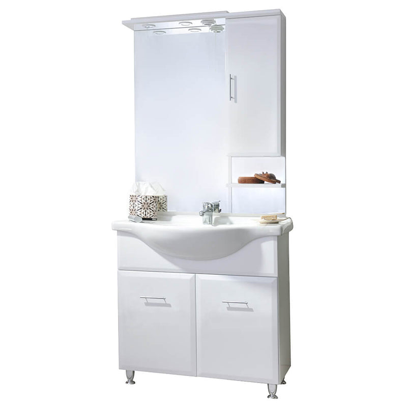 Mobile Bagno 105cm TFT Vanity Bianco Specchio