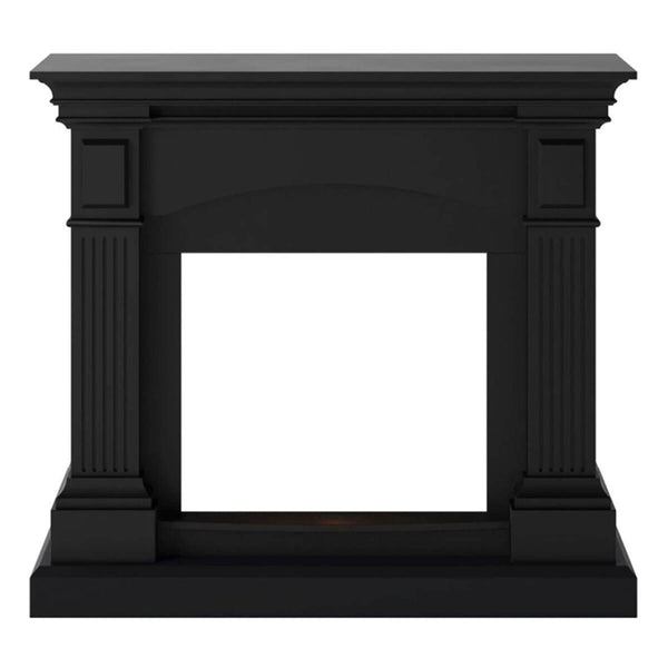 sconto Cornice da Pavimento per Inserto Camino Elettrico 113,7x102,2x28,2 cm in MDF Sined Cetona Nero