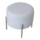 Pouf Poggiapiedi Ø40 cm in Tessuto Kate Beige