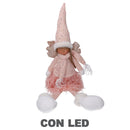 Angelo led tessuto rosa cm 15x12xh65