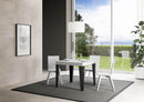 Tavolo Allungabile 90-246x90x77 cm Flame Bianco Frassino