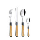 Servizio Set di Posate 24 pezzi in Acciaio Inox Eme Napoleon Perlato Miele 12