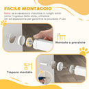Cancello per Cani e Gatti Estensibile 75-85x2x76 cm con Gattaiola Integrata in Acciaio e ABS Bianco      