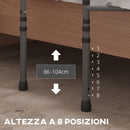 Sponda Anticaduta Letto per Anziani e Disabili 8 Altezze Regolabili Grigio  