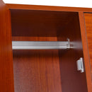 Scarpiera con 3 Ante a Ribalta e un'Anta Porta Ombrelli in Legno Noce 80x24x120 cm 