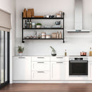 Kit Struttura Modulare con Raccordi a Parete in Alluminio Emuca Zero Nero