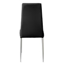 Set 6 Sedie 41x41x96 cm in Similpelle da Interno Nere