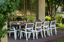 Tavolo Allungabile da Giardino 162-241x100,5x76,5 cm Keter Harmony Bianco e Cappuccino