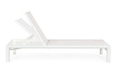 Lettino Prendisole da Esterno 74x200x98-32h cm Schienale a 4 Posizioni in Alluminio e Textilene Skipper Vapor 