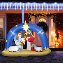 Presepe di Natale Gonfiabile 206x95x157 cm con Luci LED