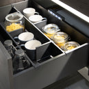 Set di Divisori Casseti Vertex-Concept L600 Grigio Antracite Alluminio e Tecnoplastica Emuca