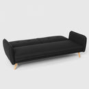 Divano Letto Clic Clac 186x85x80 cm in Tessuto Nero