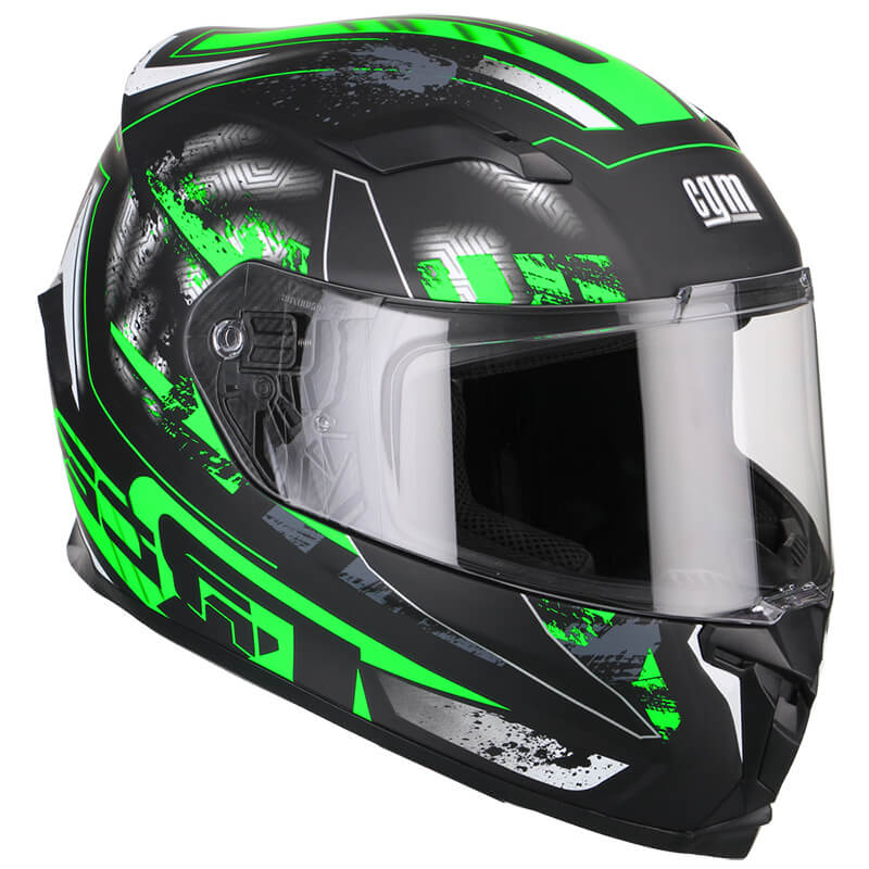 Casco Integrale per Scooter Visiera Lunga CGM Jerez 307G Verde Fluo Opaco Varie Misure