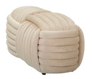 Panca Softy Crema 90x45x45 cm in MDF e Cotone e Poliestere Crema      