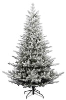 Albero di Natale Artificiale Floccato Effetto Realistico Innevato 270 cm 2284 Rami Montaggio a Ombrello Effetto Neve