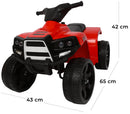 Mini Quad Elettrico per Bambini 6V Nero e Rosso