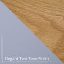 Tavolino 2 Cassetti 1 Ripiano 99x55x50,5 cm in MDF Grigio e Legno