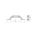 Maniglia per Mobile Papua Interasse 76 Argento Antico Zama Emuca