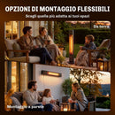 Riscaldatore Elettrico a Infrarossi 2000 W 30,5x25x104,6 cm con Custodia e IP65 in Metallo Nero      