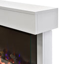 Camino Elettrico da Pavimento Effetto Fiamma 1500W Paige Bianco