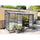 Serra da Parete Vitavia Ida 6500 201x324x222 cm in Alluminio Nero e Policarbonato