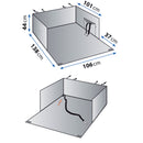 Telo Protezione Baule Auto per Cani 101x106 cm in Similpelle Nero