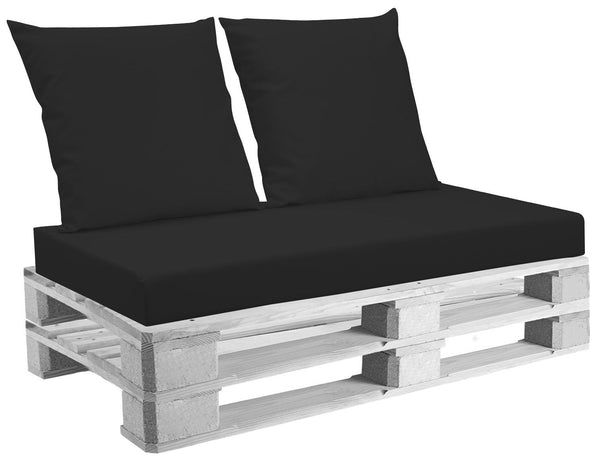 online Cuscini per Pallet 120x80 cm Seduta e Schienale in Similpelle Mariotti Belem Nero
