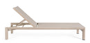 Lettino Prendisole da Esterno 74x200x98-32h cm Schienale a 4 Posizioni in Alluminio e Textilene Skipper Timber 