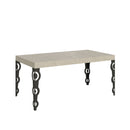 Tavolo Allungabile 140-400x90x77 cm Karamay Premium Cashmere Telaio Antracite 