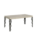 Tavolo Allungabile 140-400x90x77 cm Karamay Premium Cashmere Telaio Antracite 
