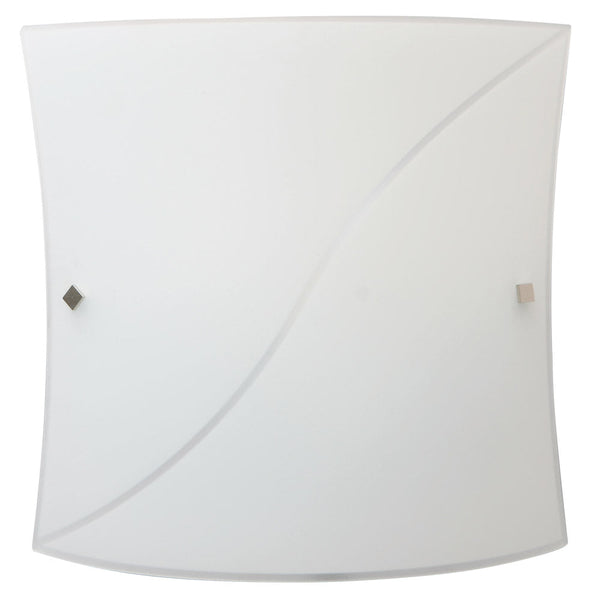 acquista Plafoniera 1xE27 Montatura Bianco Vetro Lastra Bianco E-Energy Serena