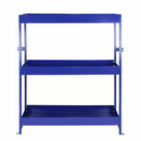 Scaffalatura Lightning 3 Ripiani 116,5x115x34,8 cm per Furgone in Acciaio Inossidabile Blu